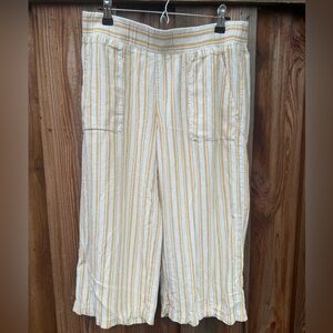 Cloth & Stone Yellow and White Striped Pants